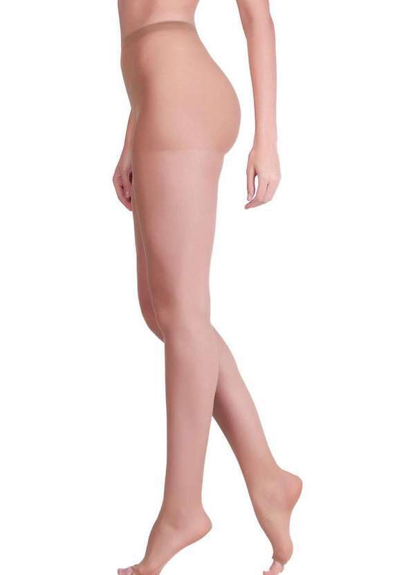 Vista 2 Meia Calça Fio 15 Clássica Fina Dedos Livres Loba 5765-001 6700-Natural-Peach Lupo Lupo