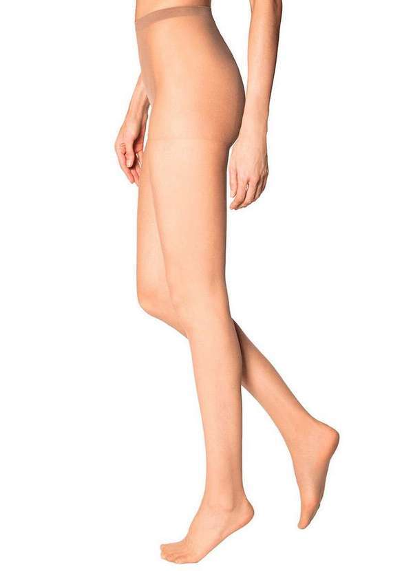 Vista 2 Meia Calça Fio 15 Clássica Fina Loba 5760-001 6700-Natural-Peach Lupo Lupo