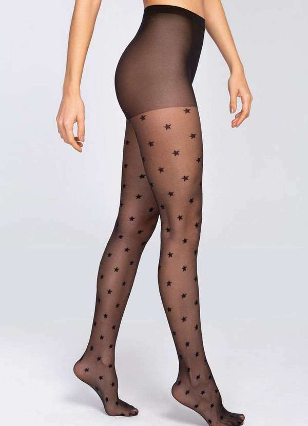 Vista 2 Meia Calça Fio 15 Loba 5758-002 9990-Preto Lupo Lupo