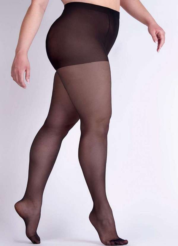 Vista 2 Meia Calça Fio 20 Clássica Plus Size Loba 5795-001 9990-Preta Lupo Lupo