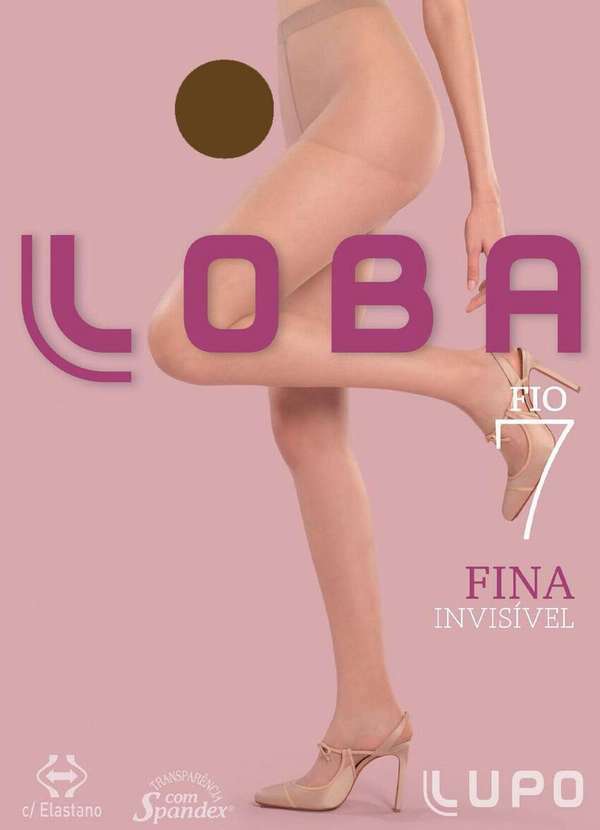 Vista 2 Meia Calça Fio 7 Invisível Loba 5870-001 778-Cafe Lupo Lupo