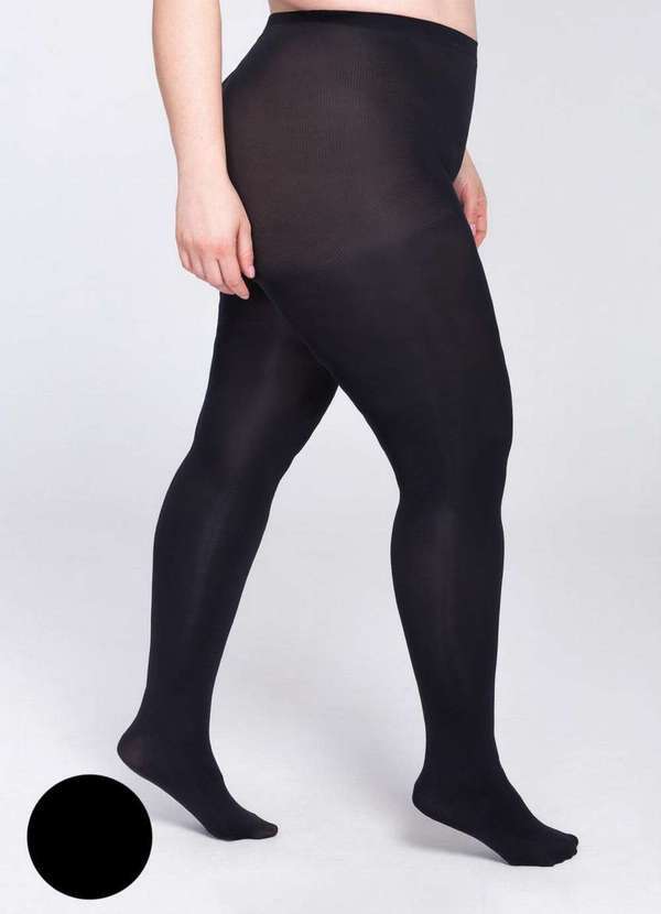 Meia Calça Fio 80 Opaca Plus Size Loba Preto