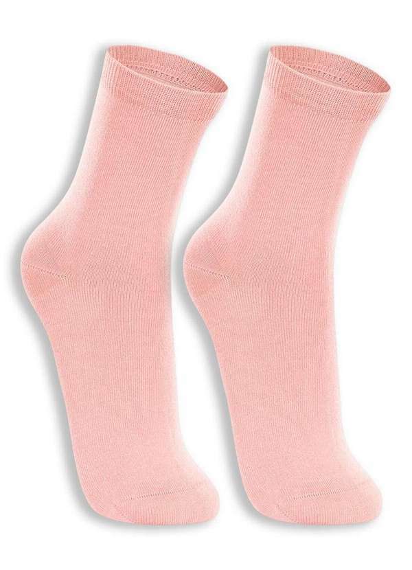 Vista 2 Kit 2 pares de Meias Cano Longo Lupo 4575-088 0903-Rosa Lupo