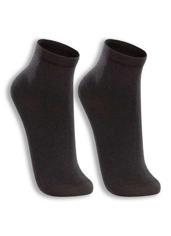 Vista 2 Kit 2 pares de Meias Cano Médio Lupo 4576-088 0901-Preto Lupo