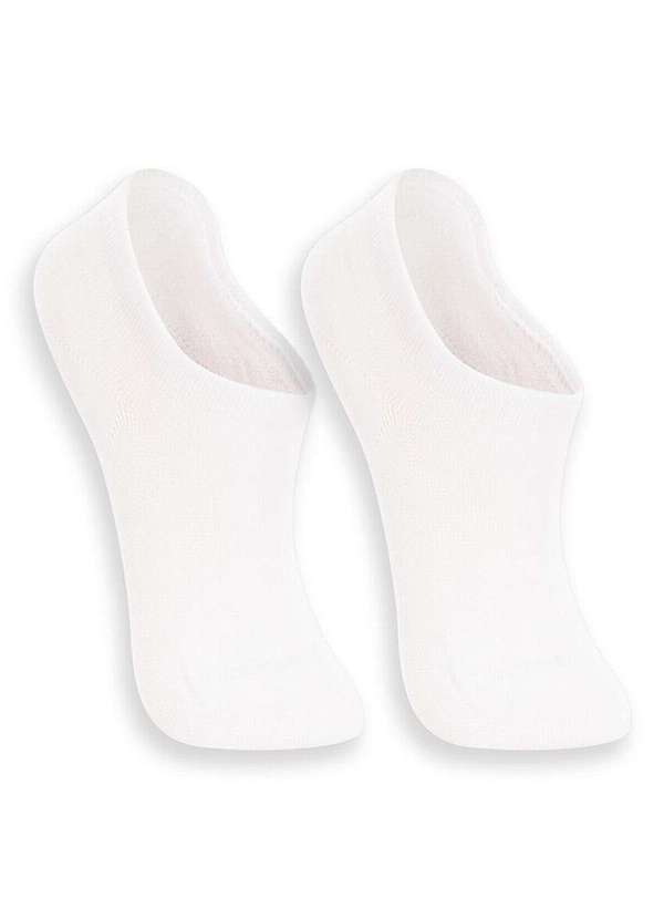 Vista 2 Kit 2 pares de Meias Invisível Lupo 4270-088 0900-Branco Lupo