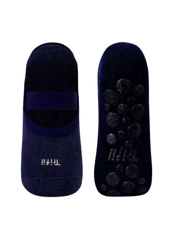 Vista 2 Kit 2 pares de Sapatilhas Antiderrapante Pilates Trifil 6214 Marinho TRIFIL