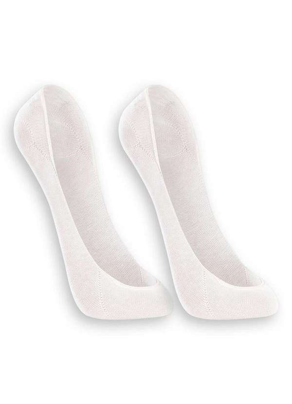 Vista 2 Kit 2 pares de Sapatilhas Invisível Lupo 3287-088 0901-Branco Lupo
