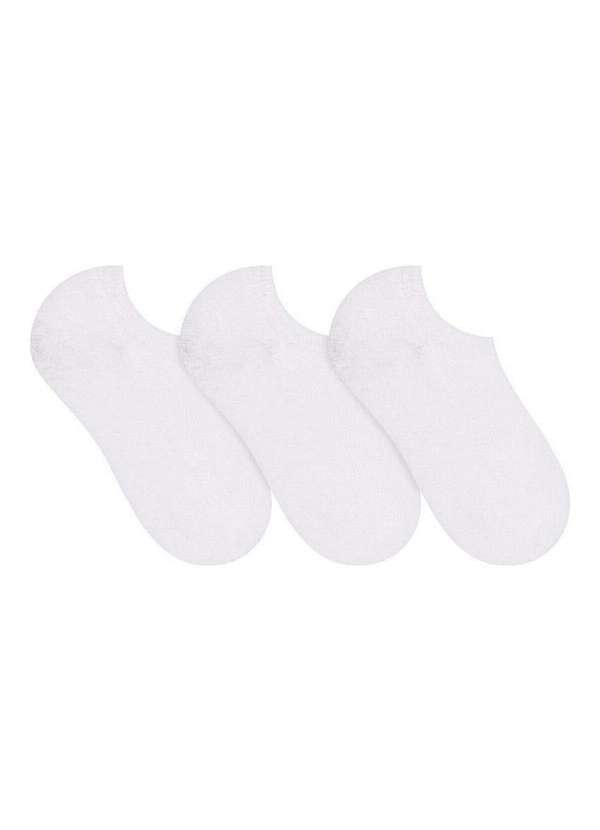 Vista 2 Kit 3 pares de Meias Invisível Selene 4825-001 997-Branco SELENE