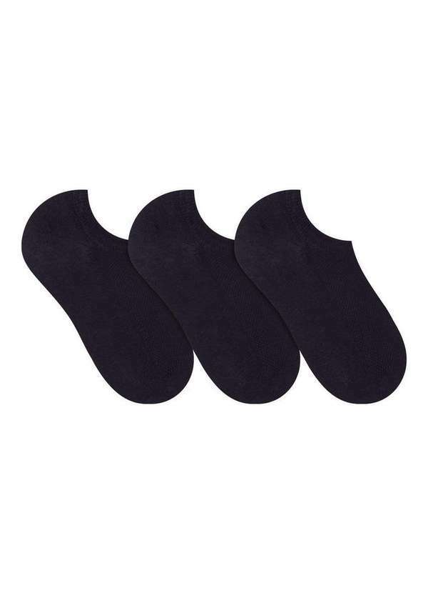 Vista 2 Kit 3 pares de Meias Invisível Selene 4825-001 998-Preto SELENE