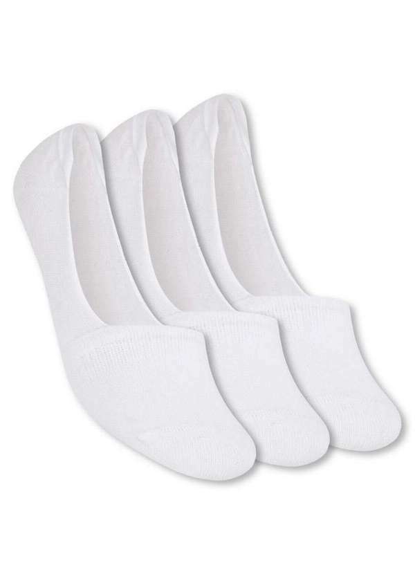Vista 2 Kit 3 pares de Sapatilha Selene 7760-001 999-Branco SELENE