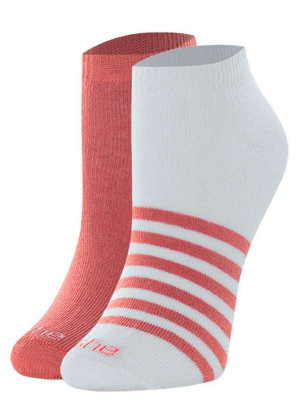 Vista 2 Kit 2 pares de Meias Cano Curto She 286.04 Vm02-Branco-Vermelho She
