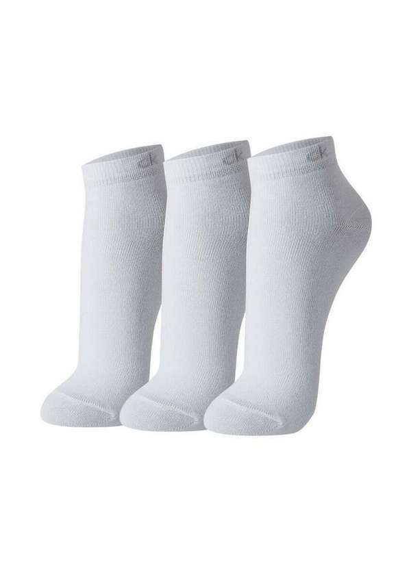 Kit 3 pares de Meias Cano Curto Calvin Klein C23.01 Br00-Branco