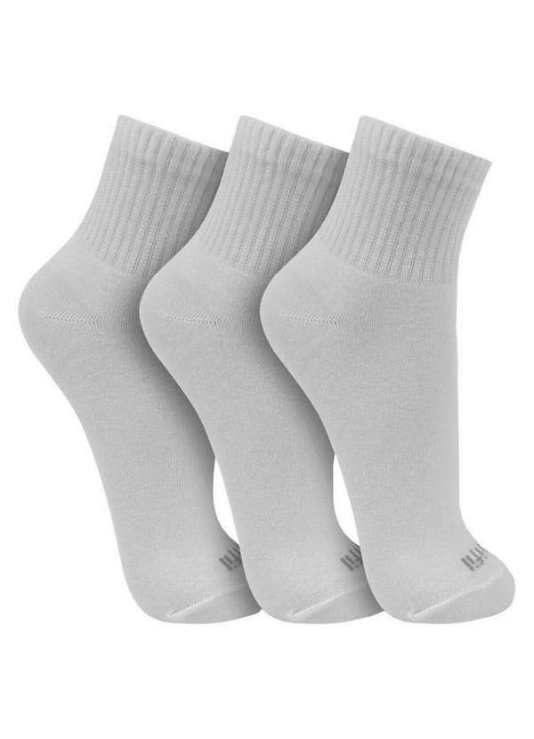 Vista 2 Kit 3 pares de Meias Cano Curto Trifil 8011 0900-Branco TRIFIL