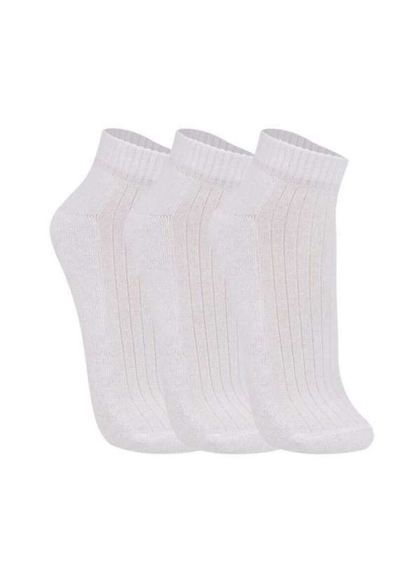 Vista 2 Kit 3 pares de Meias Esportiva Cano Curto Trifil 8004 0004-Branco TRIFIL