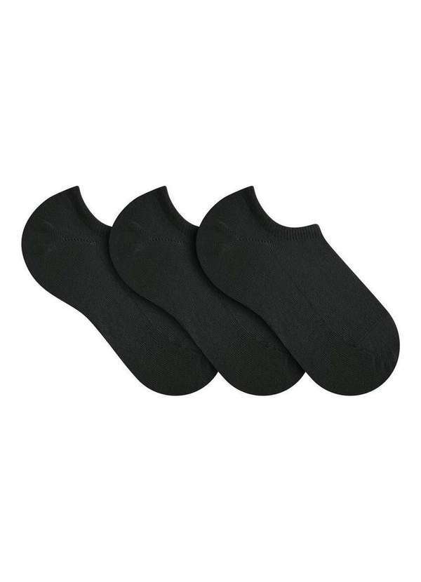 Vista 2 Kit 3 pares de Meias Invisível Selene 7730-001 997-Preto SELENE