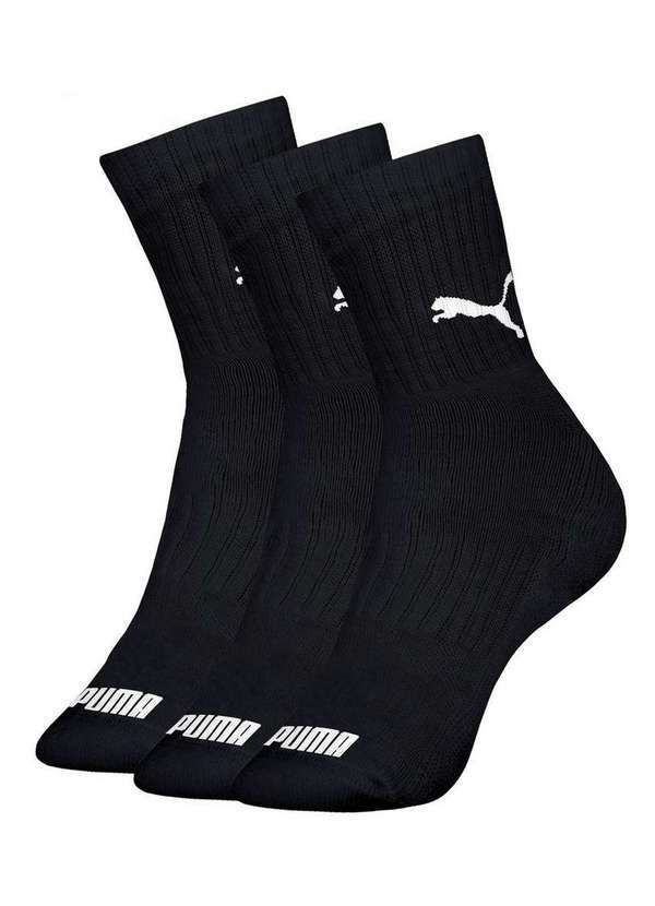 Vista 2 Kit com 3 Meias Puma 4795-001 997-Preto-Branco Puma
