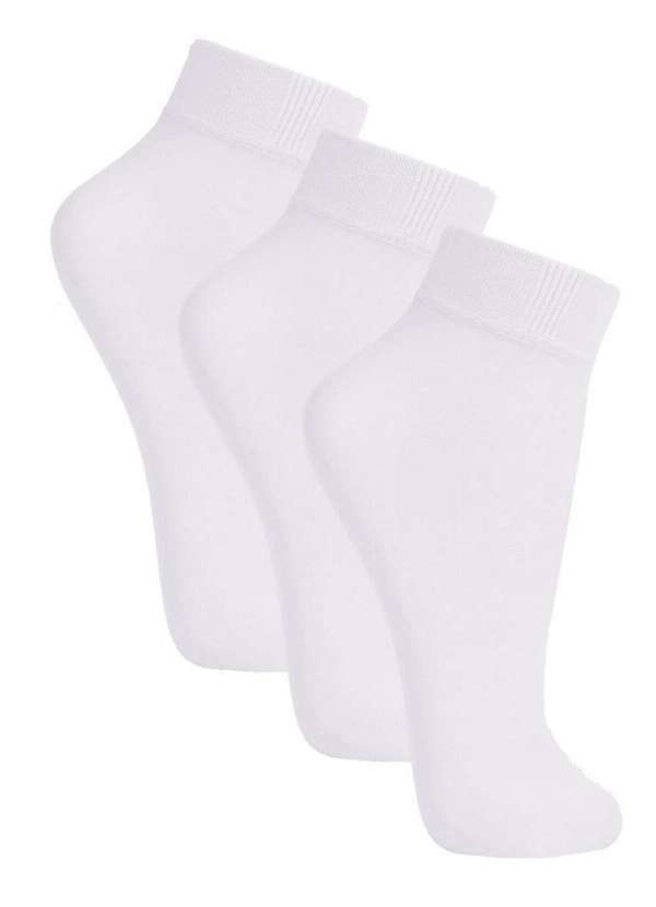 Vista 2 Kit 3 pares de Meias Soquete Fio 20 Loba 5530-001 Branco Lupo Lupo