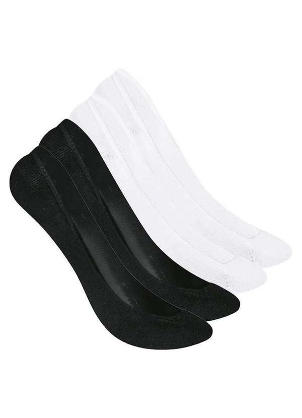 Vista 2 Kit 4 pares de Sapatilhas Selene 7340-003 Preto-Branco SELENE