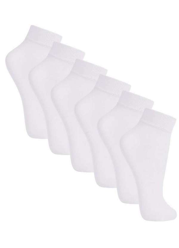Vista 2 Kit 6 pares de Meias Soquete Fio 20 Loba 5530-001 Branco Lupo Lupo