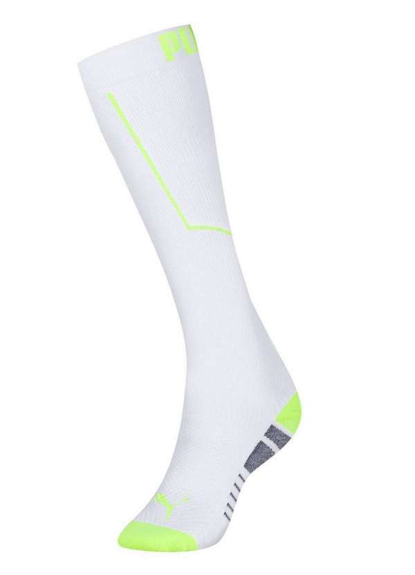 Vista 2 Meia 3/4 Compressão Esportiva Puma 4410-001/002 528-Branco-Amarelo-Fluor Puma