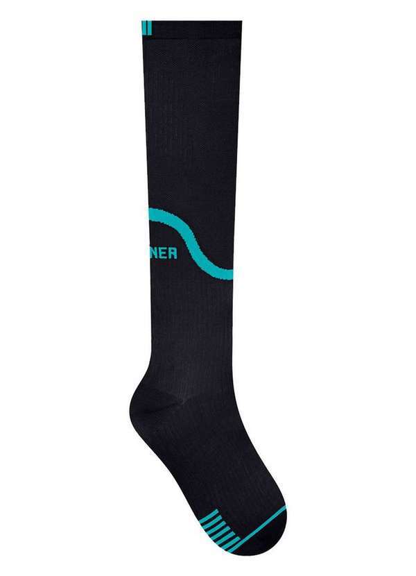 Vista 2 Meia 3/4 Compressão Selene 4260-001 554-Preto-Verde-Aqua SELENE