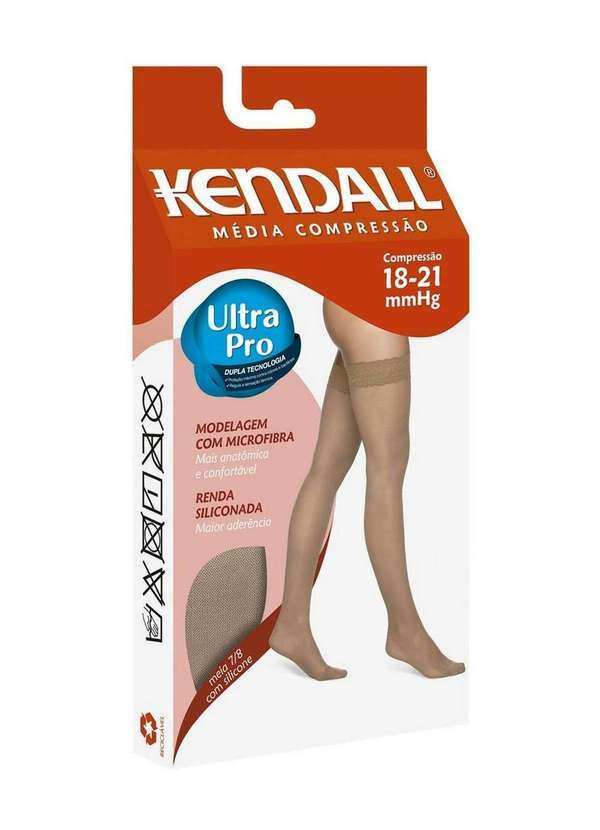 Vista 2 Meia 7/8 Kendall Média Compressão com Ponteira Mel Kendall