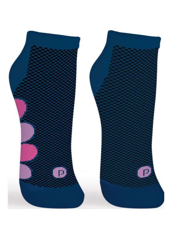 Vista 2 Meia Antiderrapante Pilates Puket 8528 5538-390-Azul-Marinho Puket