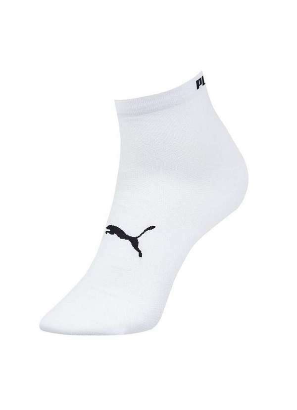 Vista 2 Meia Esportiva Cano Curto Puma 4490-001 504-Branco-Preto Puma