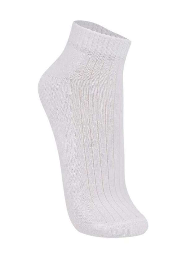 Vista 2 Meia Esportiva Cano Curto Trifil 6224 0001-Branco TRIFIL