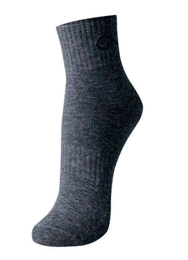 Vista 2 Meia Esportiva Cano Médio Calvin Klein C22.01 Cz06-Grafite Calvin Klein