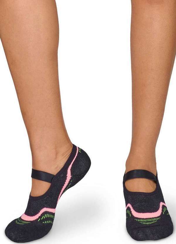 Vista 2 Sapatilha Antiderrapante Pilates Puket 8529 5576-199-Preto Puket