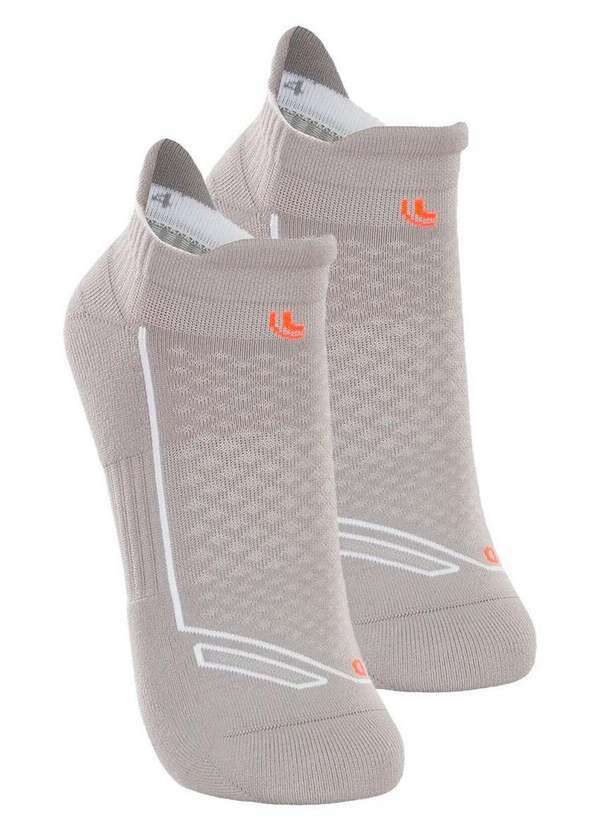 Vista 2 Kit com 2 pares de Meias Performance Running Lupo 3276-002 Medium-Grey Lupo