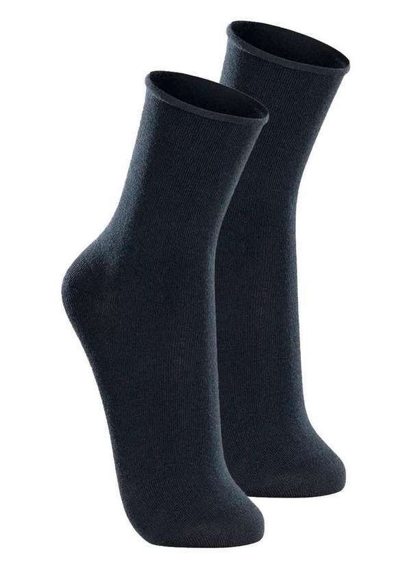 Vista 2 Kit com 2 pares de Meias sem Punho Casual Lupo 1275-011 Marinho Lupo