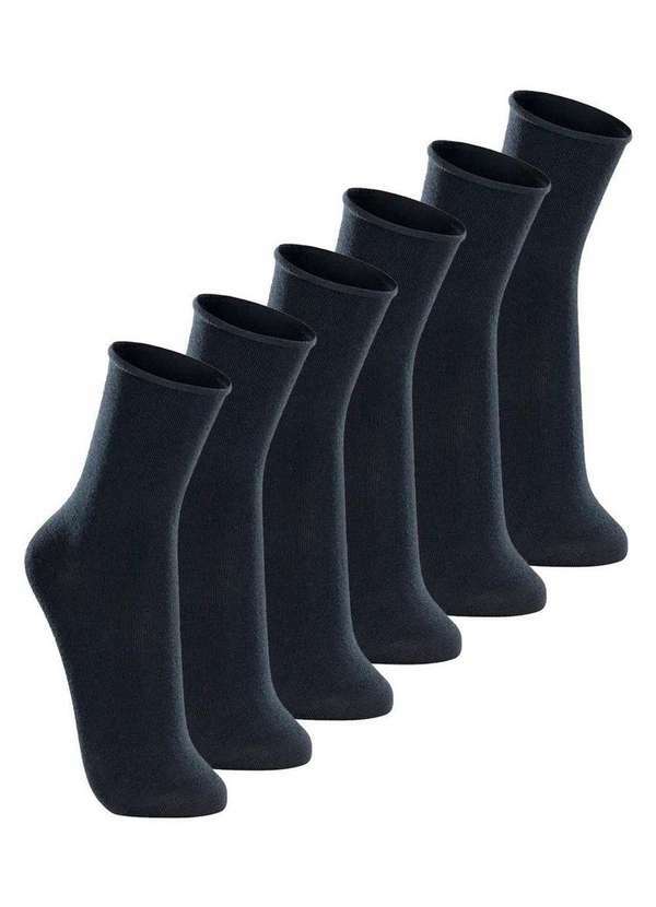 Vista 2 Kit com 6 pares de Meias sem Punho Casual Lupo 1275-011 Marinho Lupo