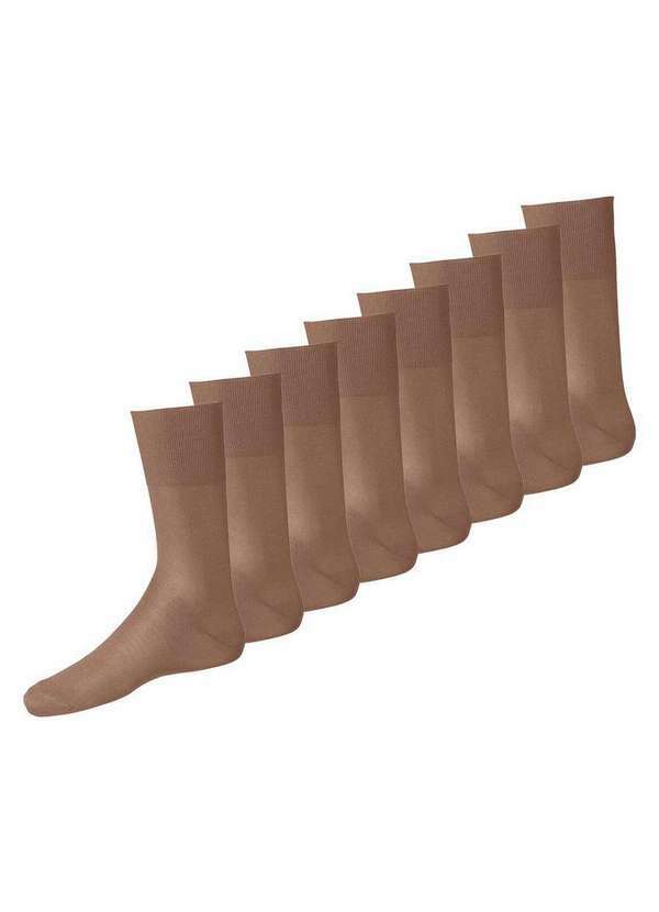 Vista 2 Kit com 8 pares de Meias Social Lupo 1100-011/049 Bege Lupo