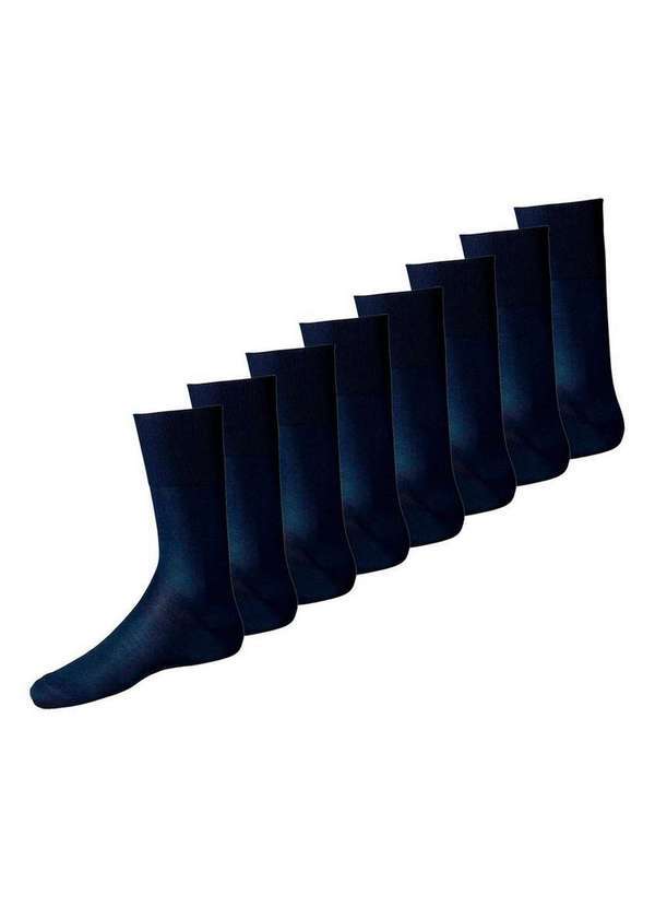 Vista 2 Kit com 8 pares de Meias Social Lupo 1100-011/049 Marinho Lupo