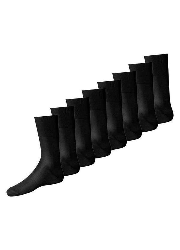 Vista 2 Kit com 8 pares de Meias Social Lupo 1100-011/049 Preto Lupo