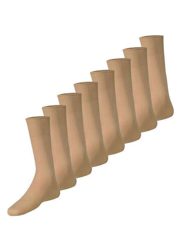 Vista 2 Kit com 8 pares de Meias Social Meianyl 6002-001 Bege Lupo Lupo