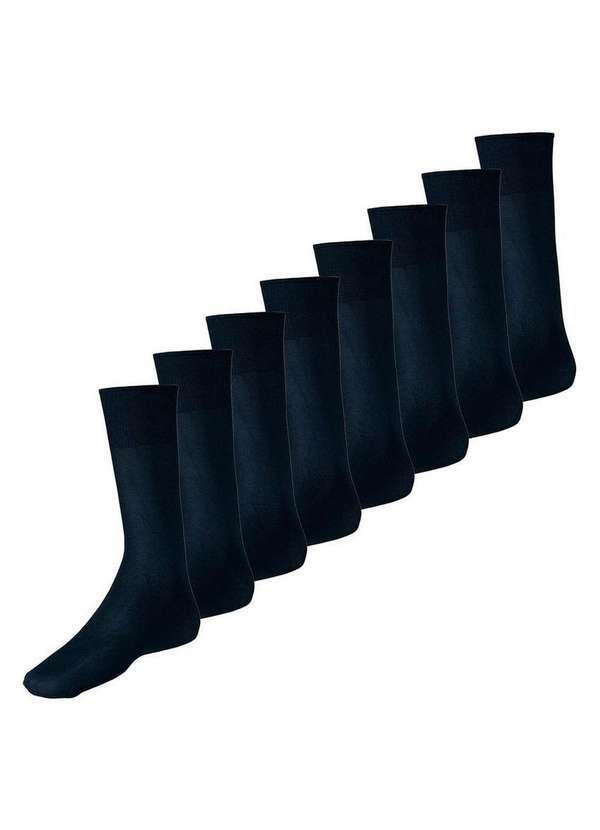 Vista 2 Kit com 8 pares de Meias Social Meianyl 6002-001 Marinho Lupo Lupo