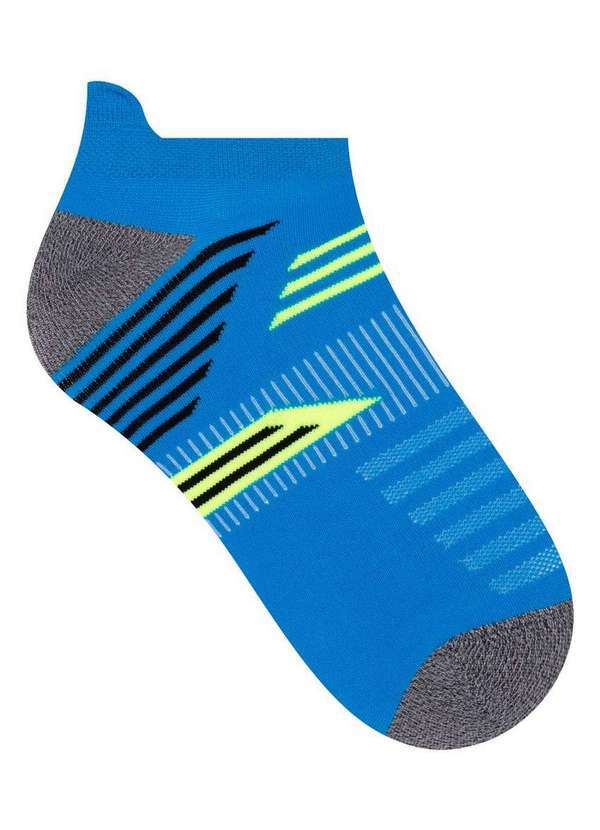 Meia Esportiva Cano Curto Selene 4255-001 500-Azul-Preto-Mescla