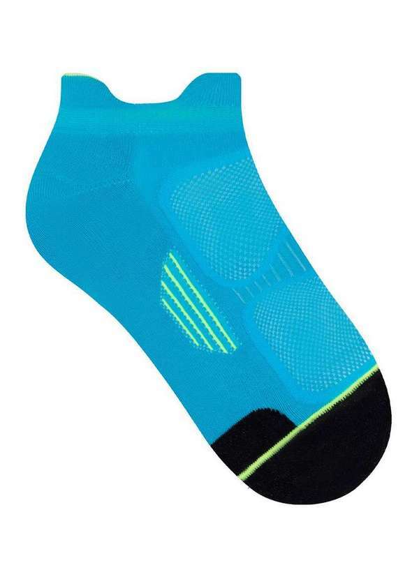 Meia Esportiva Cano Curto Selene 4390-001 650-Turquesa-Preto