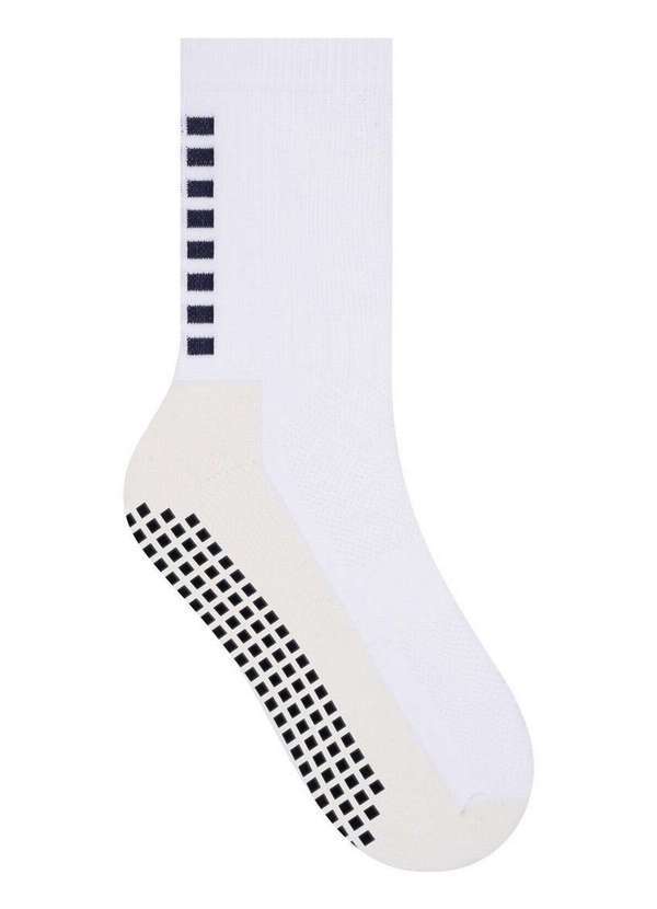 Vista 2 Meia Esportiva Futebol Selene 4395-001 500-Branco-Preto SELENE