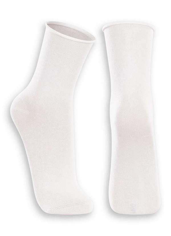 Vista 2 Meia sem Punho Casual Lupo 1275-011 1120-Branco Lupo