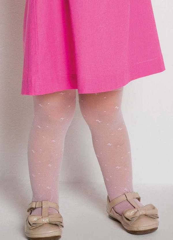 Vista 2 Meia Calça Bebê Fio 20 Trifil 6874 70-Rosa TRIFIL