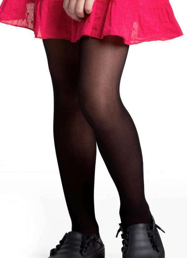 Vista 2 Meia Calça Infantil Fio 20 Trifil 6851 08-Preto TRIFIL