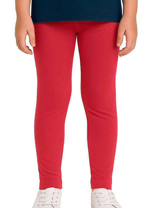 Vista 2 Legging Infantil Menina Malwee 1000021352 02226-Vermelho Malwee
