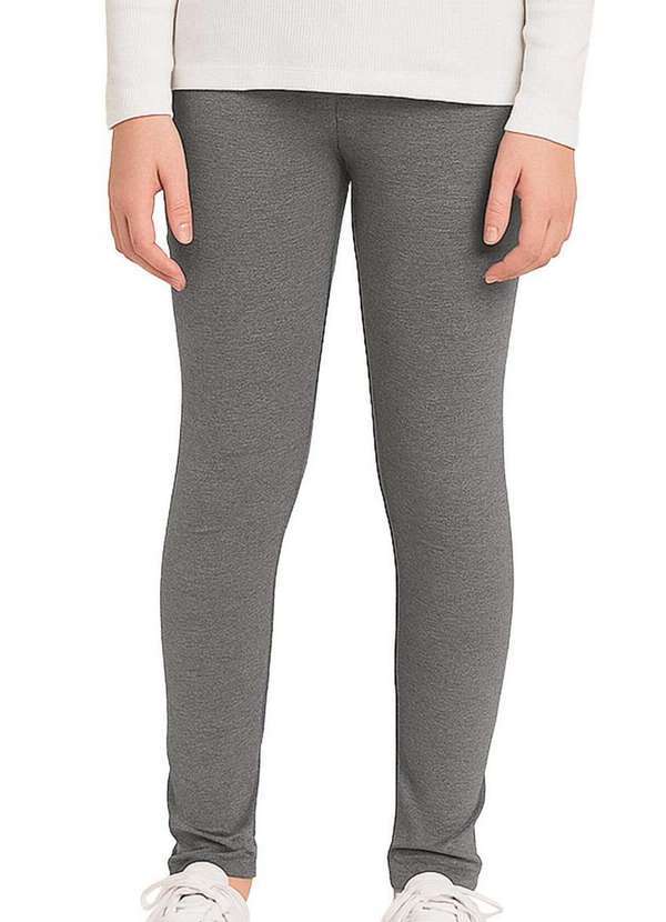 Vista 2 Legging Infantil Menina Moletom Malwee 1000024083 60000-Grafite Malwee