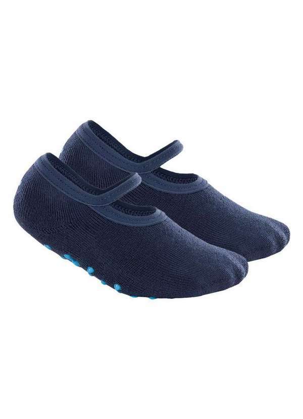 Vista 2 Kit 2 pares de Sapatilhas Bebê Antiderrapante Lupo 2027-004 Azul Lupo