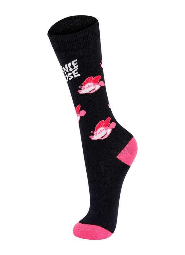 Vista 2 Meia 3/4 Infantil Disney Minnie Lupo 2482-019 9990-Preto Disney