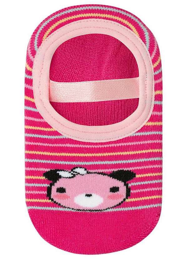 Vista 2 Sapatilha Bebê Antiderrapante Lupo 2076-017 5450-Rosa-Fruti Lupo